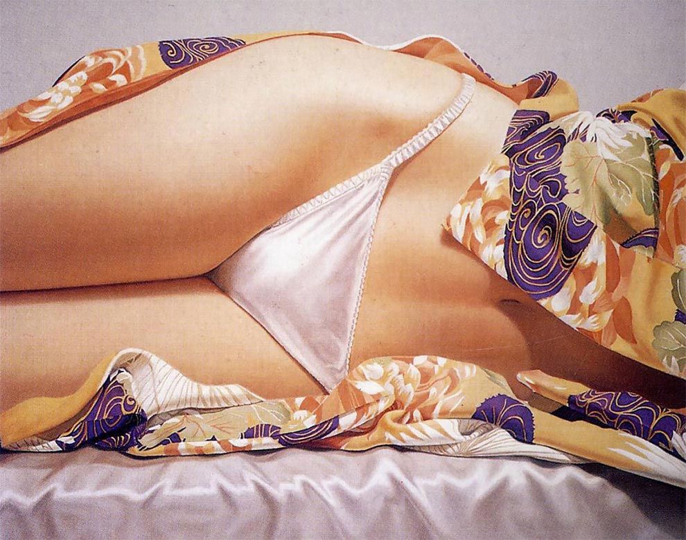 Джона Си. Касер, John C. Kacere, фотреалистичные картины, картины нижней части женского тела в нижнем белье