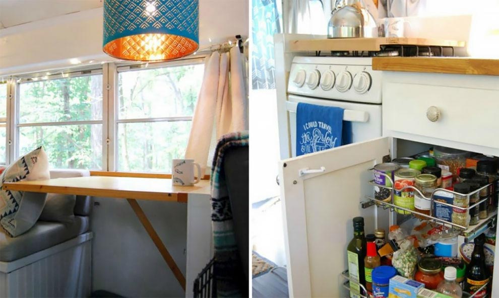 дом на колесах из школьного автобуса, превратили школьный автобус в дом на колесах