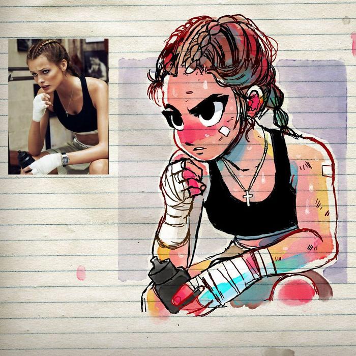 Иллюстратор превращает незнакомцев в персонажей из аниме, Toonimated 