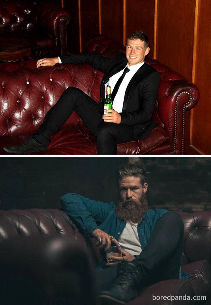 парни до и после того как отрастили бороду, парни с бородой и без