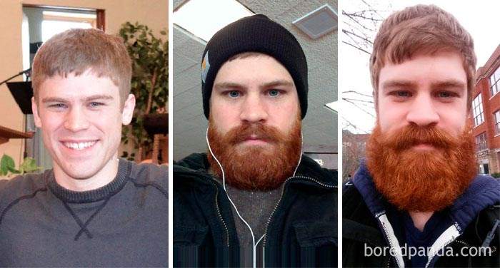 парни до и после того как отрастили бороду, парни с бородой и без