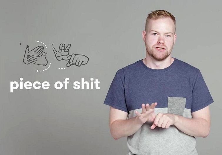 Глухие люди показали, как выглядят ругательства на языке жестов ругательства язык жестов, оскорбления язык жестов, глухие показывают ругательства