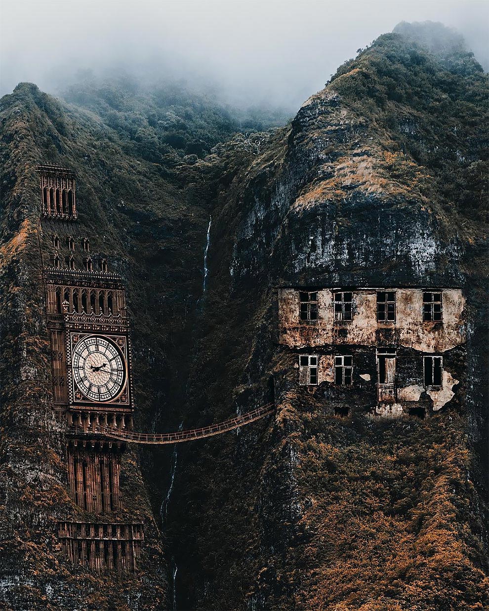 Хусейна Шахина, Hüseyin Şahin, Сюрреалистические коллажи , коллажи из реальных фотографий