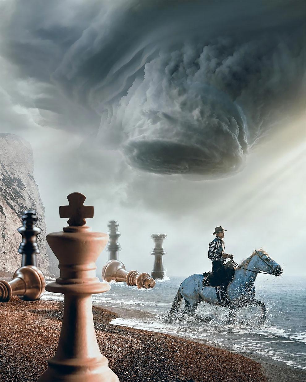 Хусейна Шахина, Hüseyin Şahin, Сюрреалистические коллажи , коллажи из реальных фотографий