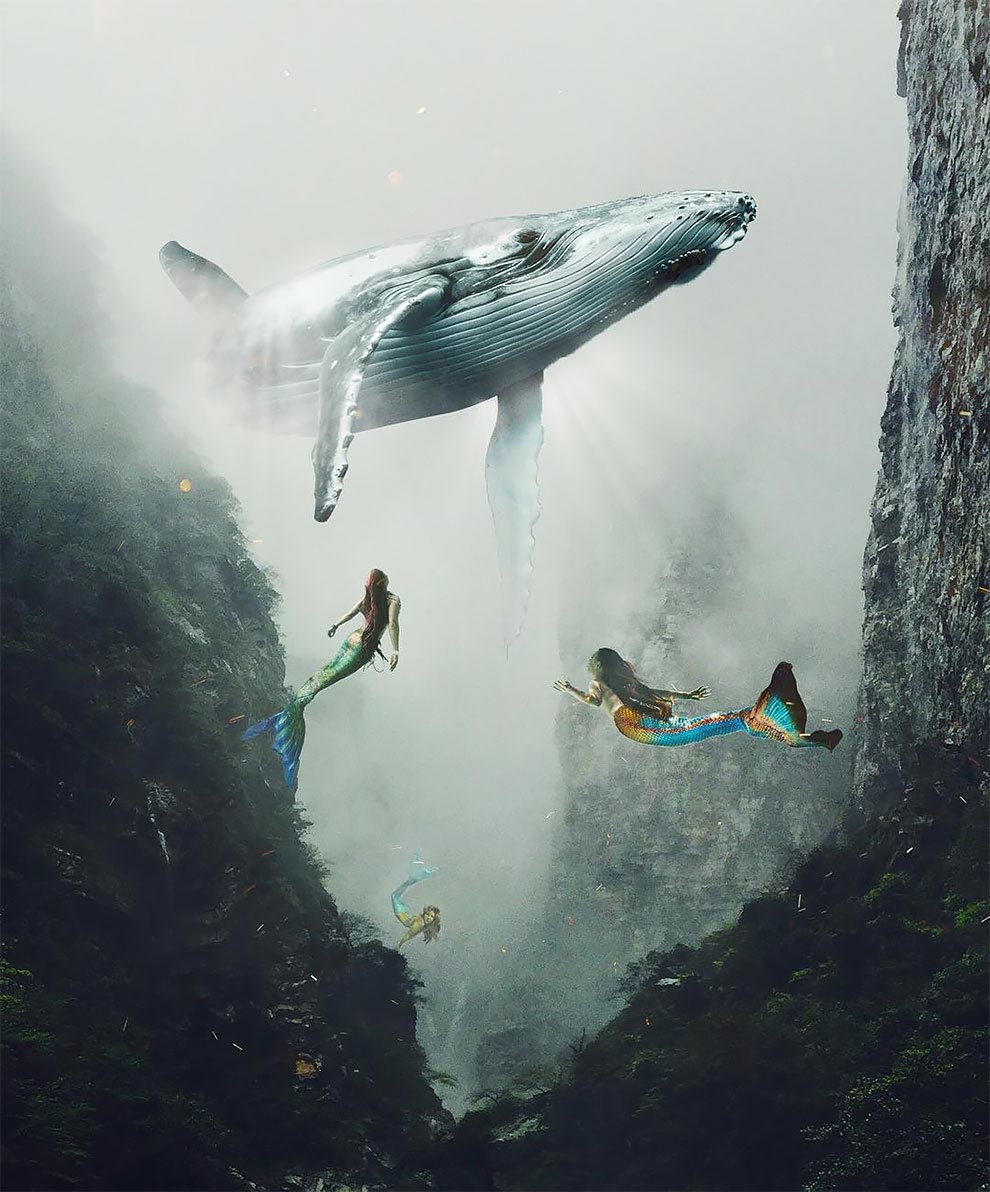 Хусейна Шахина, Hüseyin Şahin, Сюрреалистические коллажи , коллажи из реальных фотографий