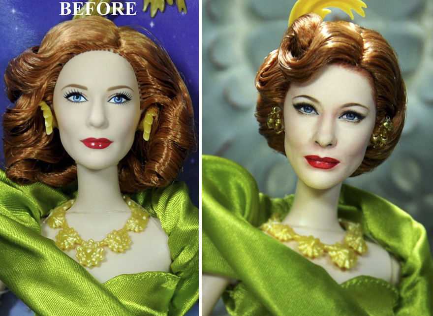 Художник перерисовывает лица куклам с внешностью звезд, Ноэль Круз