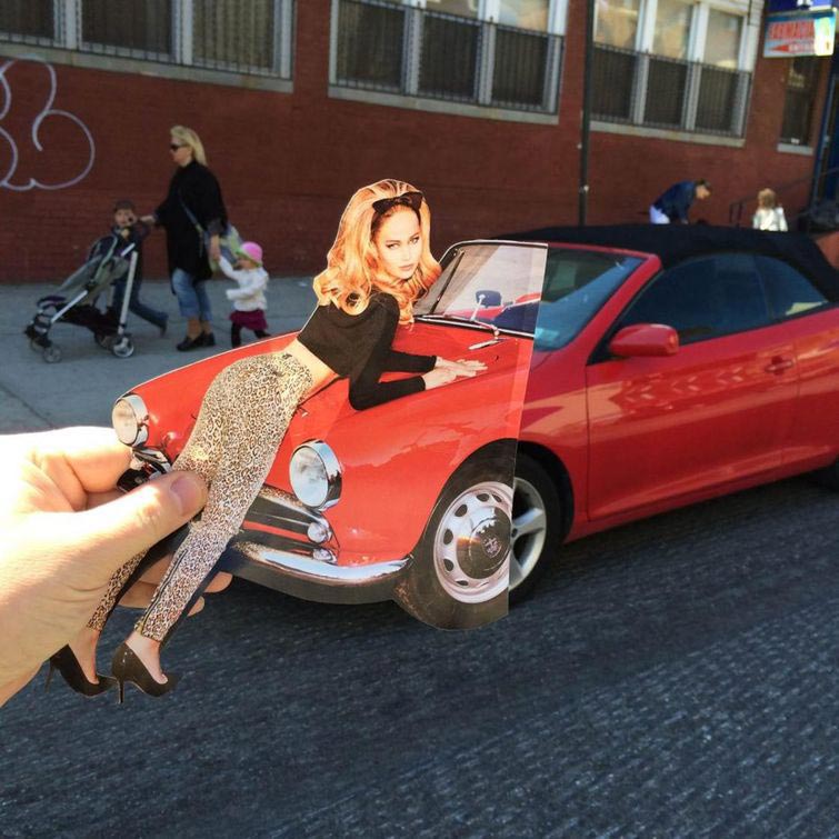 фотоколлаж вставляет фото, фотоколлажи в реальном времени, подставляет части фото к реальности