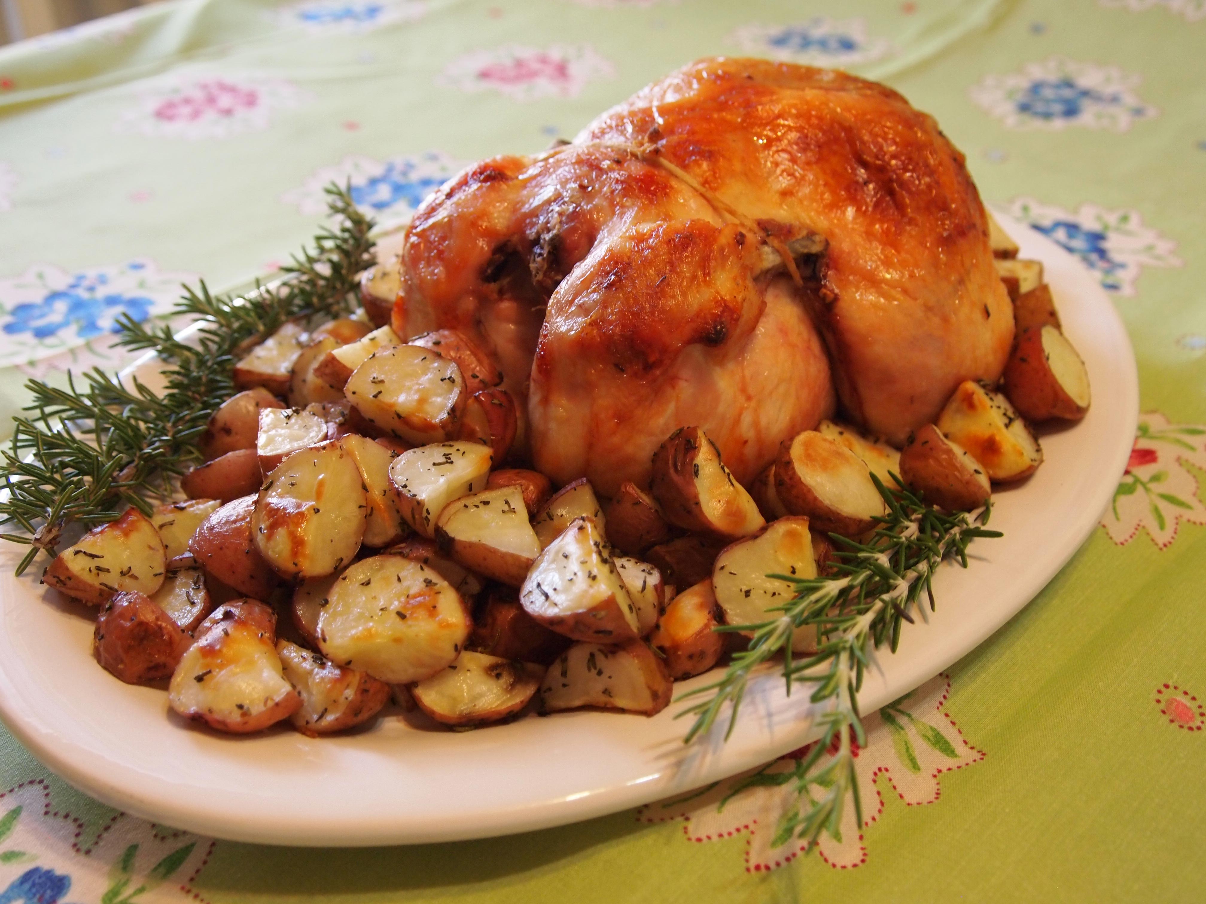 Курица с картошкой в духовке фото