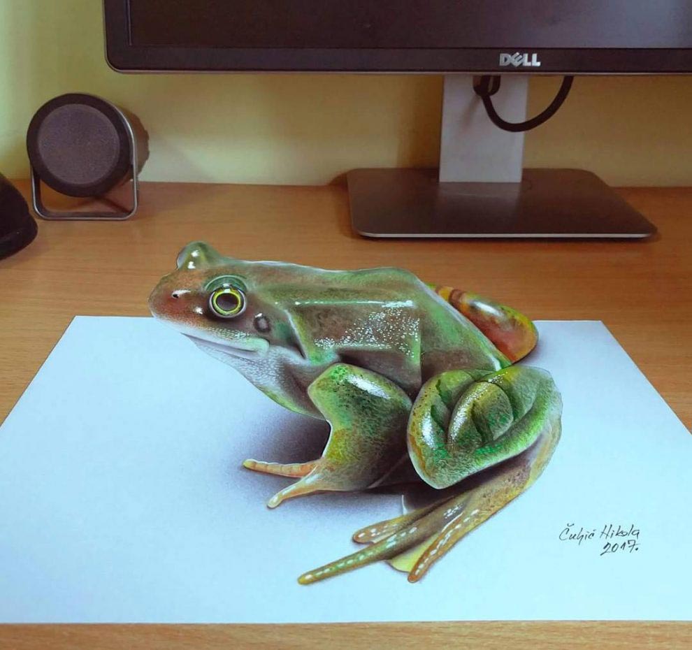 Никола Кулджик, Nikola Culjic, Гиперреалистичные 3D-рисунки, 3D-рисунки на бумаге