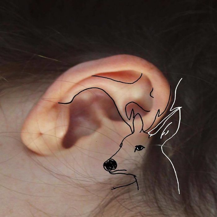 Художница рисует дудлы на своём теле, Софья Вайсстуб, Sophia Weisstub