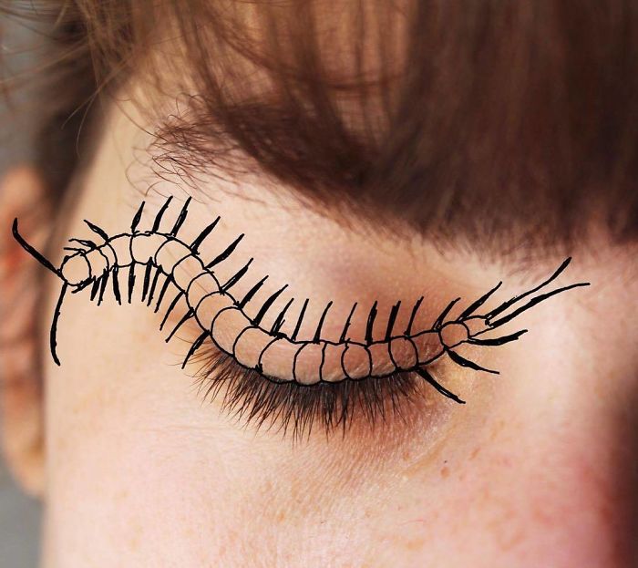 Художница рисует дудлы на своём теле, Софья Вайсстуб, Sophia Weisstub