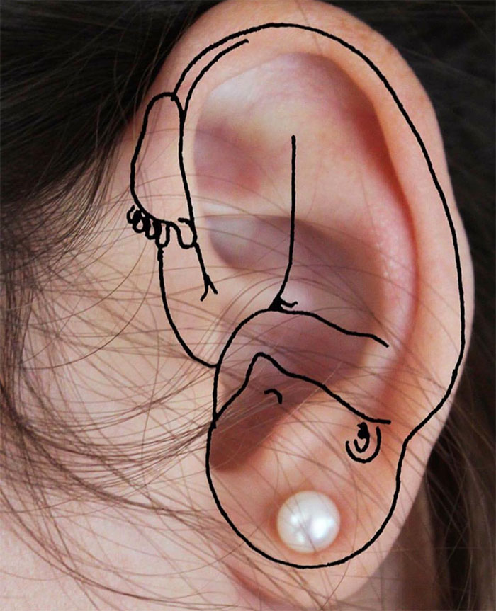 Художница рисует дудлы на своём теле, Софья Вайсстуб, Sophia Weisstub