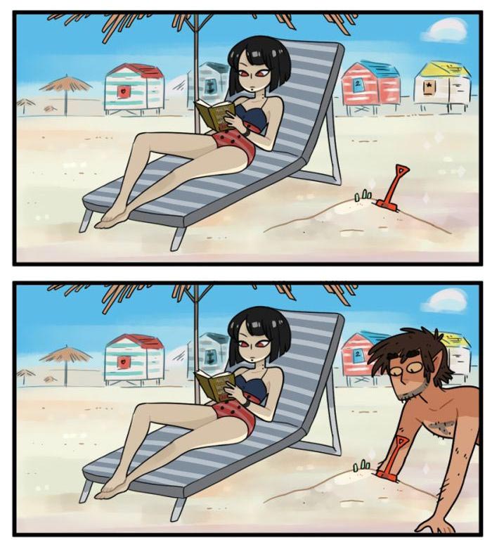 смешные комиксы, девушка зомби, комиксы о зомби, комиксы о монстрах