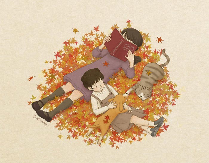 художница иллюстрирует воспоминания о детстве с сестрой, Paper_fly07