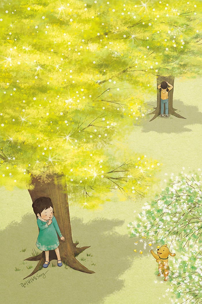 художница иллюстрирует воспоминания о детстве с сестрой, Paper_fly07