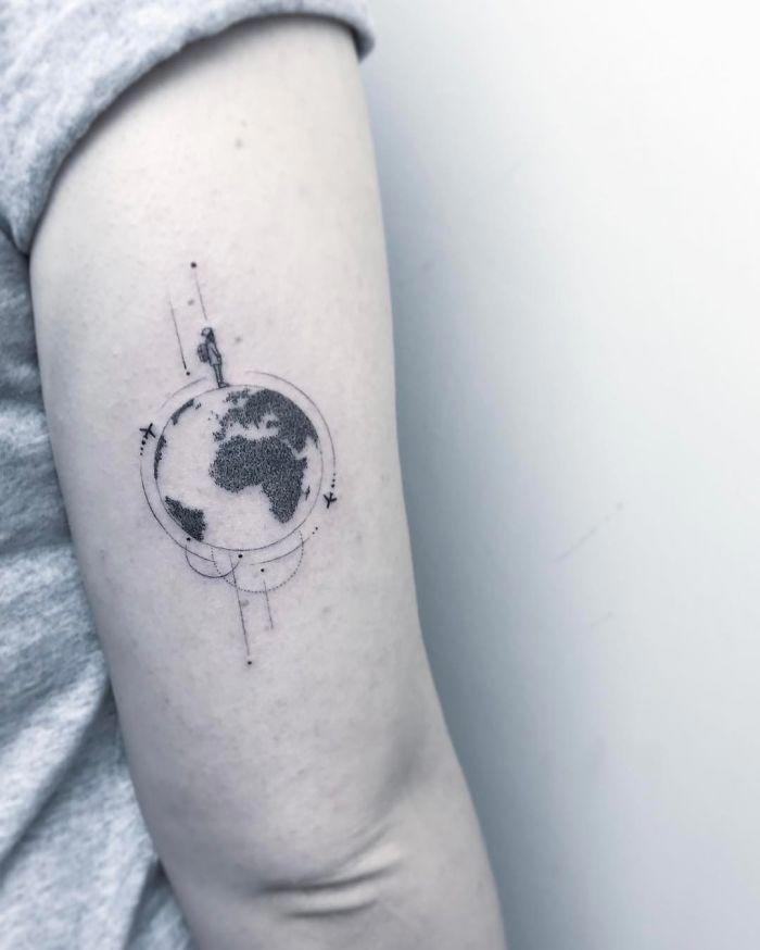 тату для любителей путешествий, travel tattoo
