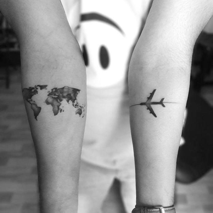 тату для любителей путешествий, travel tattoo