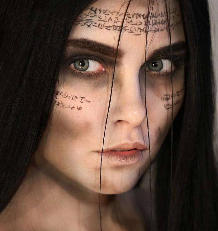 Илона Бугаева, визажист Илона Бугаева, девушка превращается в знаменитостей при помощи макияжа