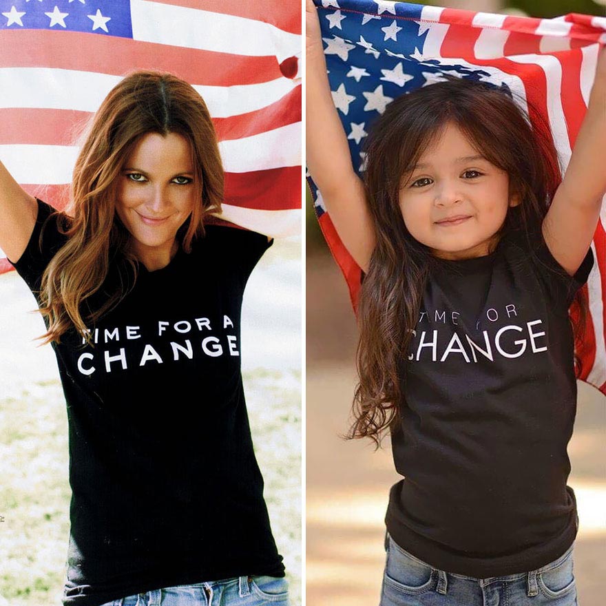 3-летняя девочка воссоздает фото сильных женщин, Скаут и Нонни