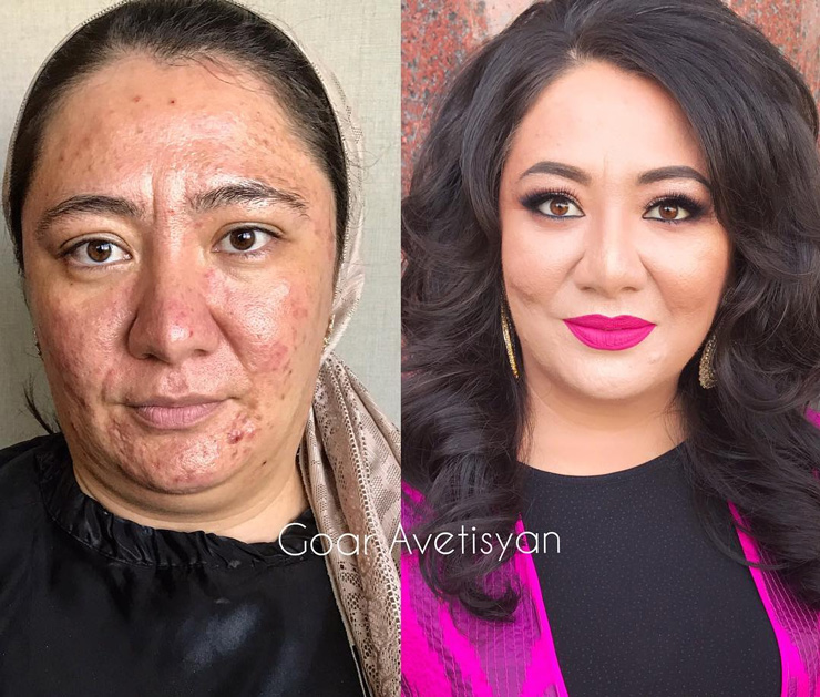  Гоар Аветисян, преображения при помощи макияжа