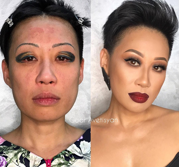  Гоар Аветисян, преображения при помощи макияжа