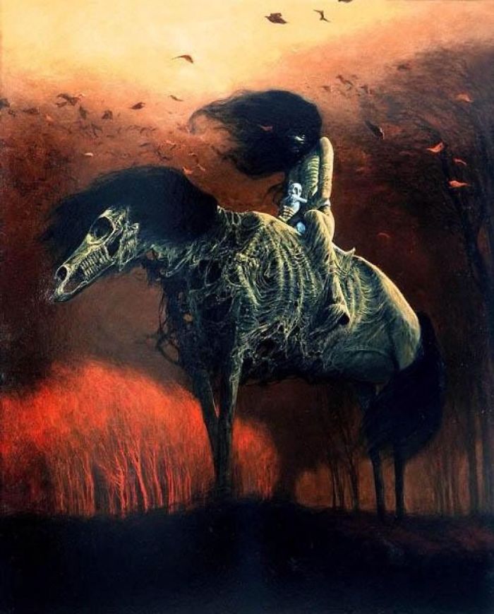 Здзислав Бексиньский, Zdzisław Beksiński, мрачные картины польского художника
