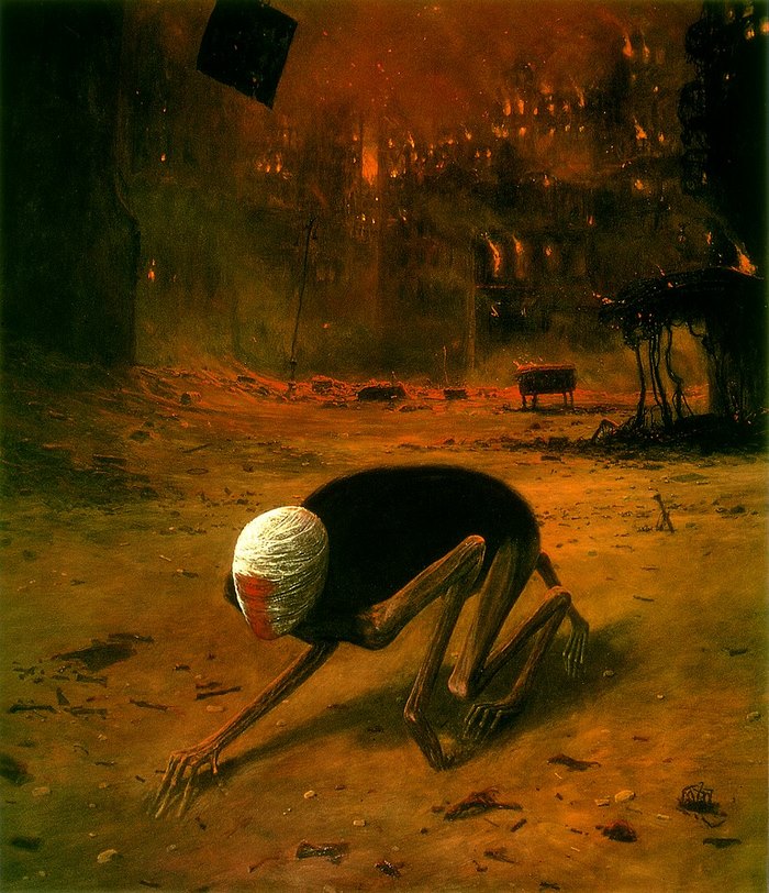 Здзислав Бексиньский, Zdzisław Beksiński, мрачные картины польского художника
