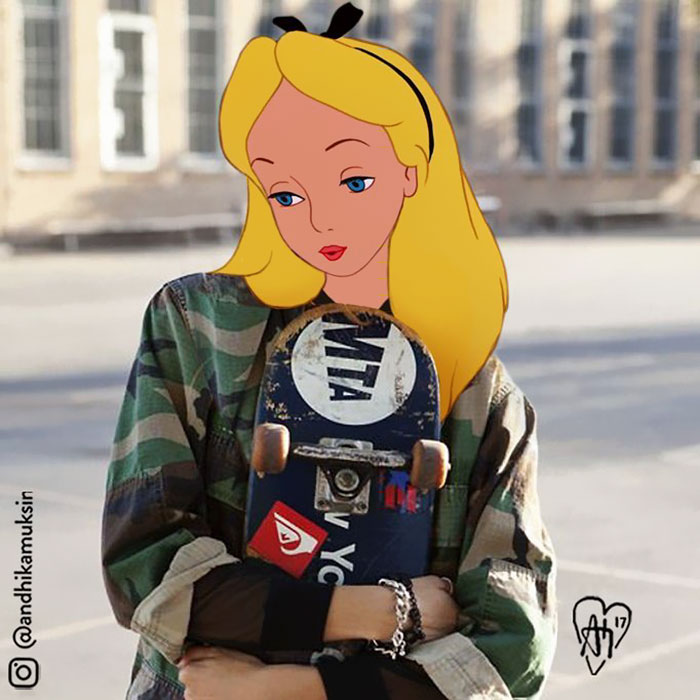 Художник оживил героев Диснея, Художник прифотошопил героев диснея к фотографиям знаменитостей, Андхика Муксин, Andhika Muksin)