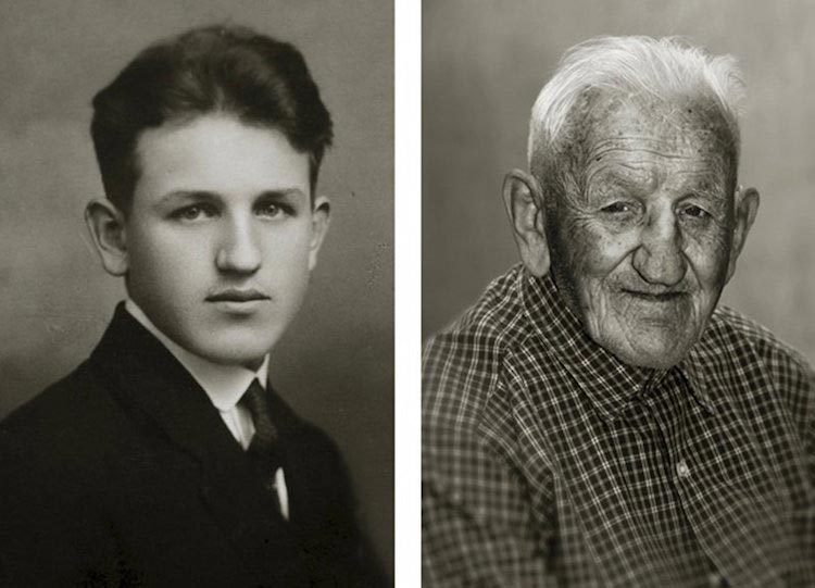 Фото людей в молодости и в старости