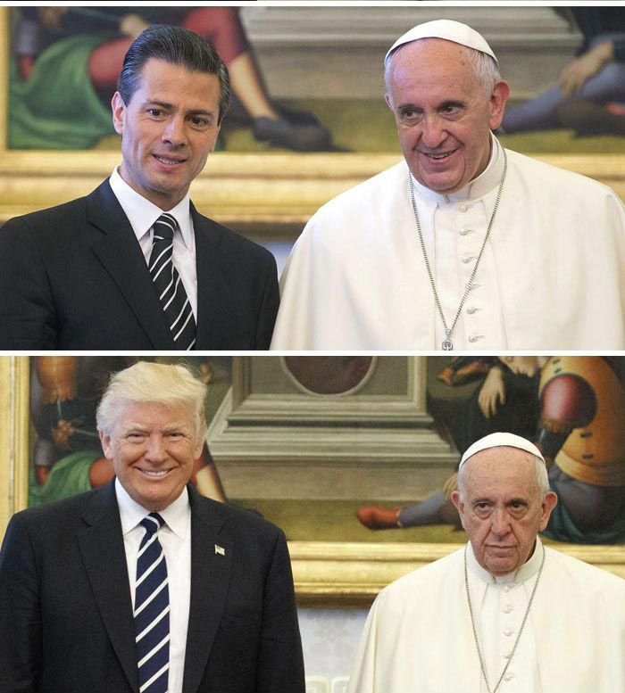Трамп папа Римский мемы, Дональд Трамп на приёме Папы Римского
