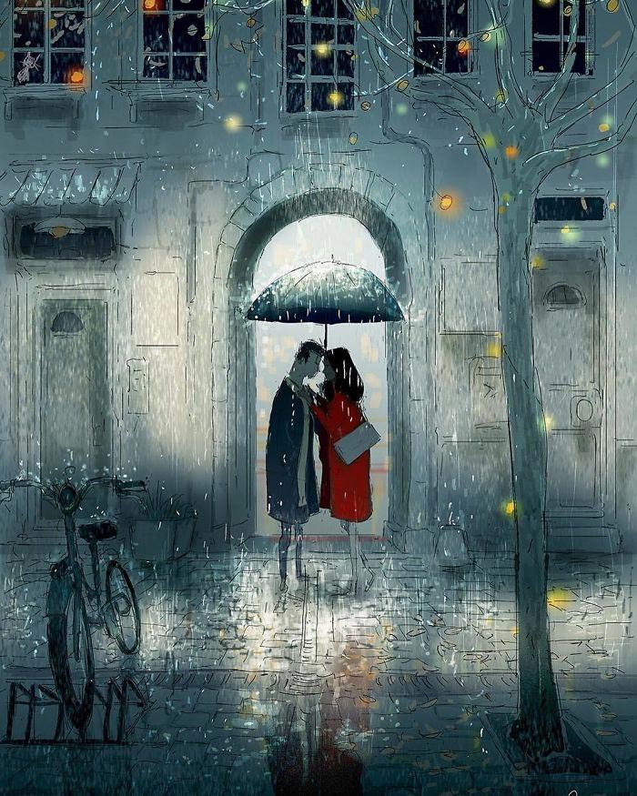 Муж иллюстрирует повседневную жизнь своей женой, Паскаль Кэмпион, Pascal Campion