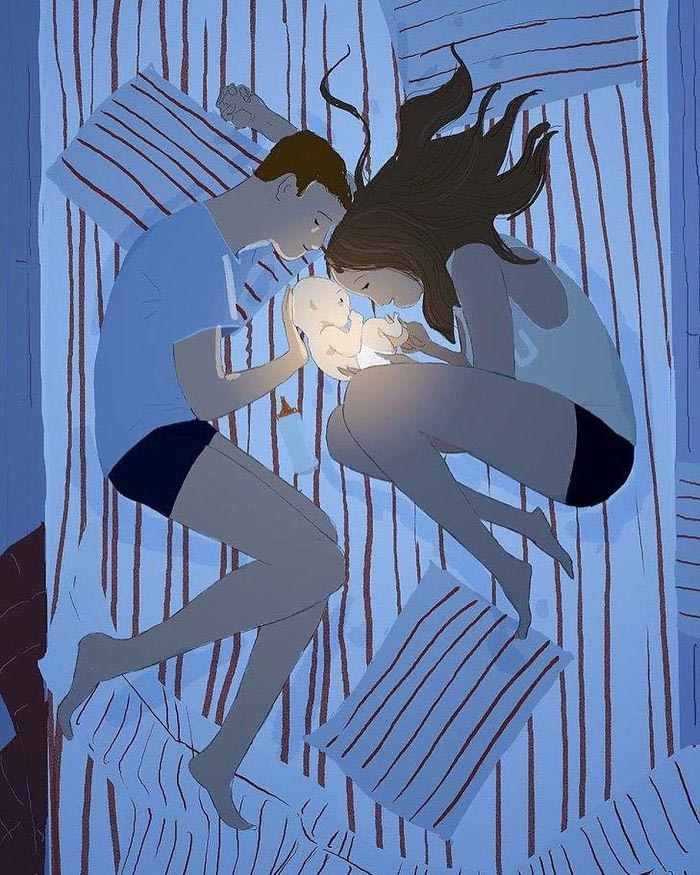 Муж иллюстрирует повседневную жизнь своей женой, Паскаль Кэмпион, Pascal Campion