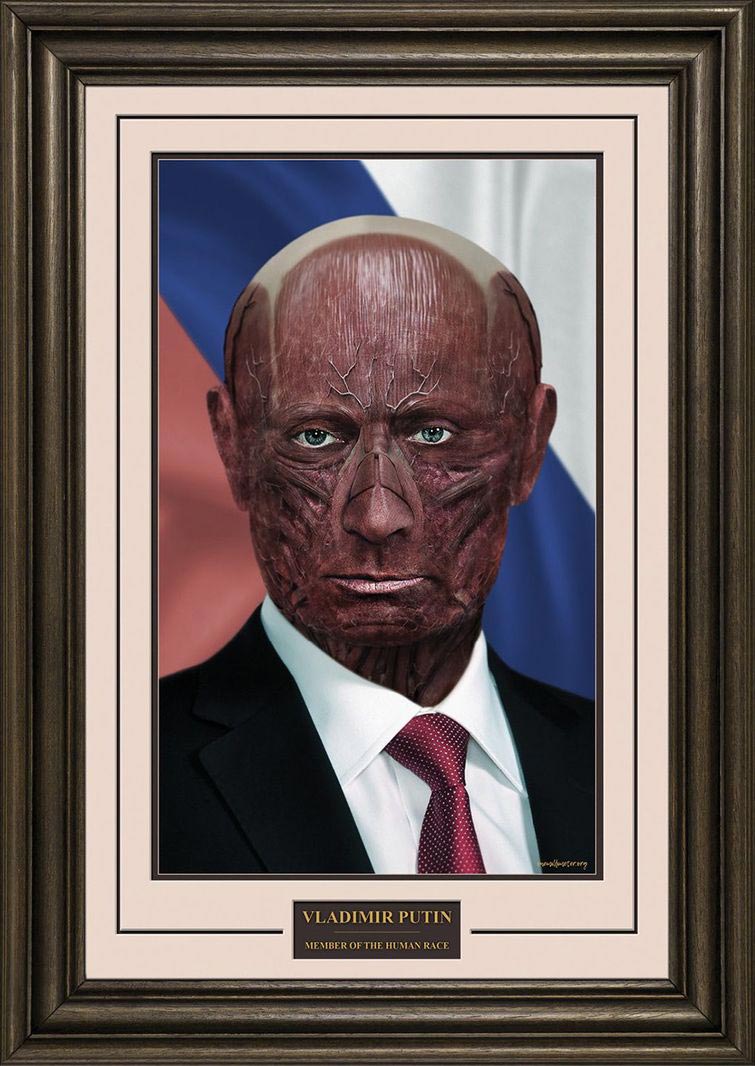 мировые лидеры без кожи, художник удалил кожу мировых лидеров, Маркус Бирн