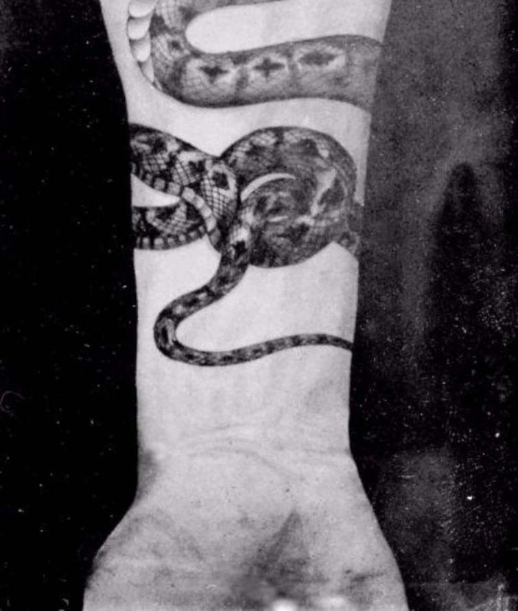 Винтажные татуировки от первого британского татуировщика, сделанные в 1889 году Сатерленд Макдональд, Sutherland Macdonald, татуировки 1889 года, первый татуировщик, татуировки 130 лет назад