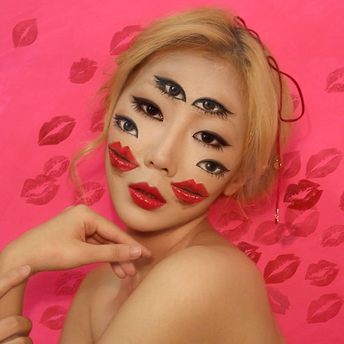  Дейн Юн, Dain Yoon,  оптические иллюзии на лице