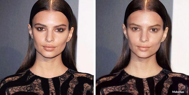 знаменитости без макияжа, знаменитости до и после макияжа, звёзды без макияжа, приложение убрать макияж