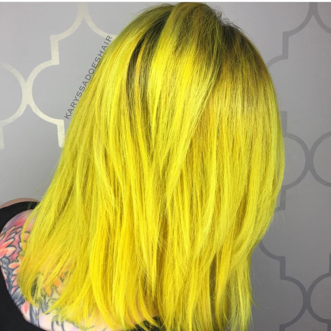 Желтые волосы окрашивание