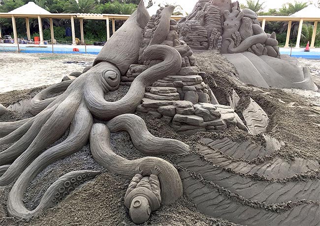 Тошиайко Хосака, скульптуры из песка, песчаные скульптуры