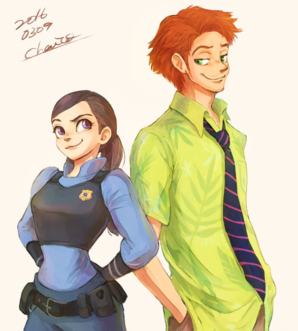 Художники превратили персонажей мультфильмов в людей