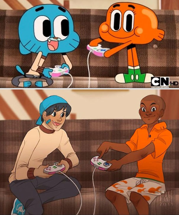 Художники превратили персонажей мультфильмов в людей