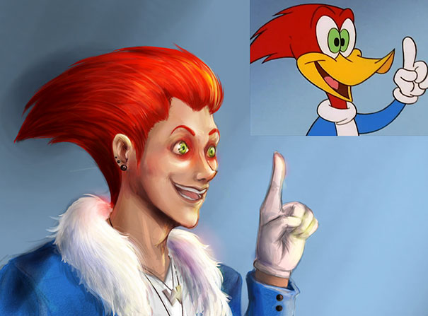 Художники превратили персонажей мультфильмов в людей