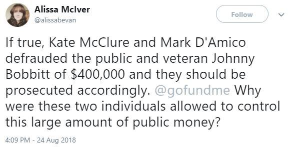 Пара, собравшая для бездомного $ 400 000, украла больше половины, и вот что их ждёт Джонни Боббит, пара украла деньги у бездомного, пара собрала деньги для бездомного украла, пара украла деньги собранные для бездомного