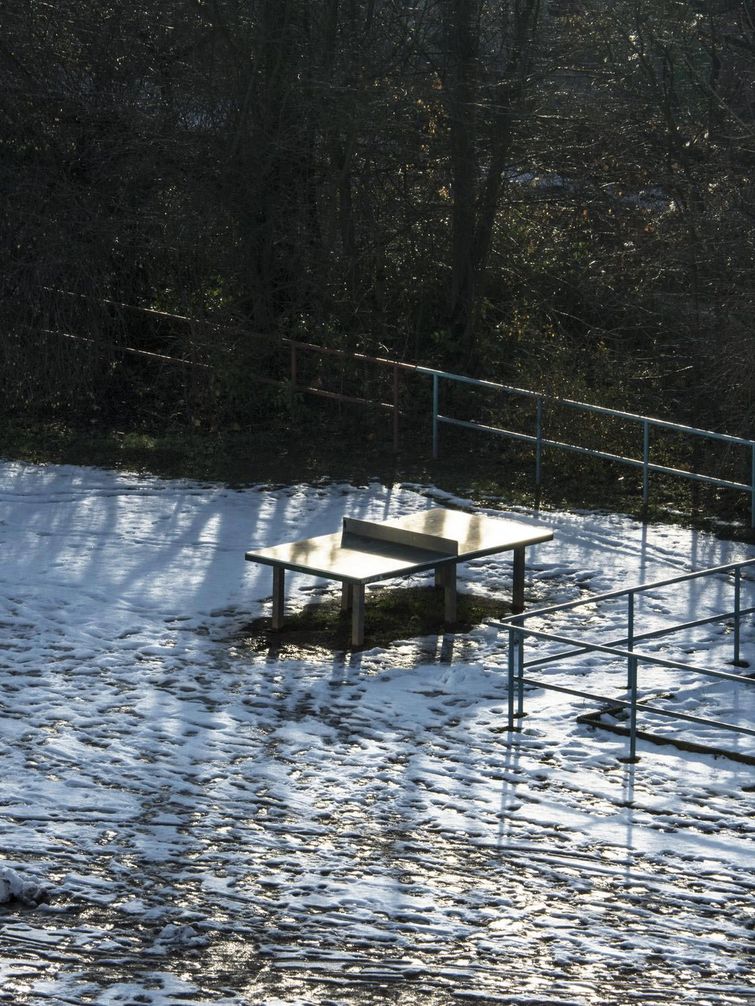 жизнь стола для пинг-понга, жизнь стола для настольного тенниса, 5 лет фотографировал стол для пинг-понга