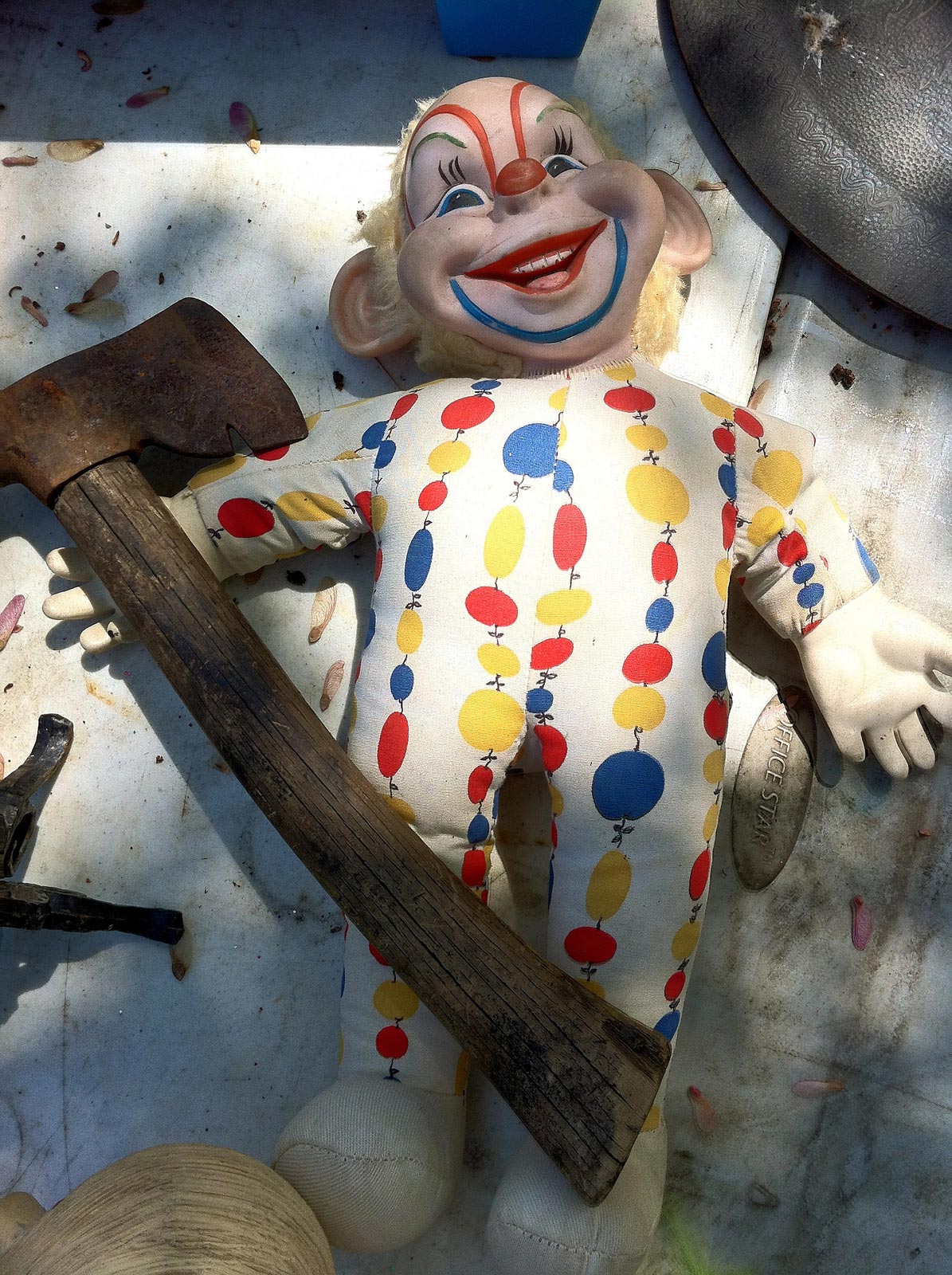 Vintage paper mache clowns