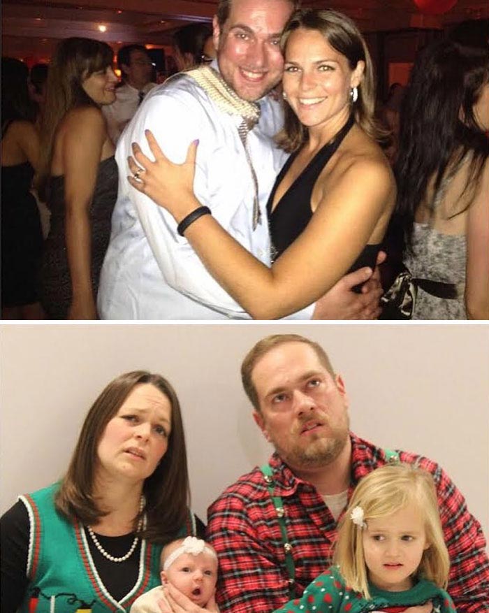 Люди делятся фотографиями до и после того как они стали родителями, до и после родительства 