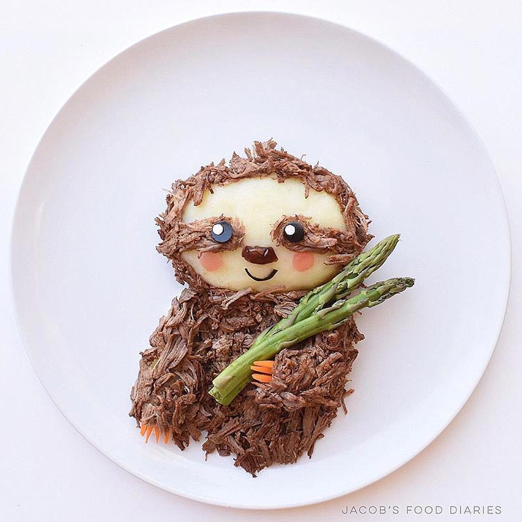 персонажи из еды, скульптуры из еды, блюда в виде персонажей