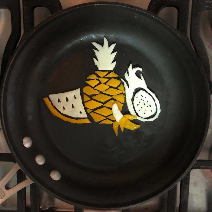 Художник превращает свою яичницу в произведения искусства, Мишель Бальдини, Michele Baldini