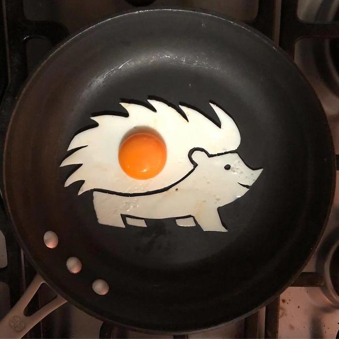 Художник превращает свою яичницу в произведения искусства, Мишель Бальдини, Michele Baldini