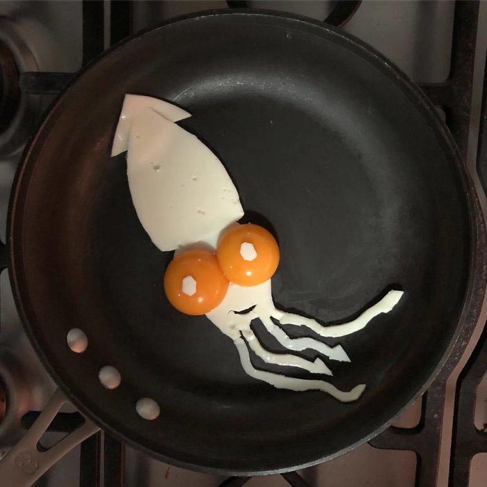 Художник превращает свою яичницу в произведения искусства, Мишель Бальдини, Michele Baldini