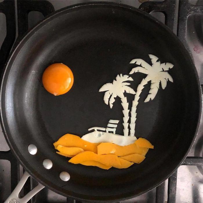 Художник превращает свою яичницу в произведения искусства, Мишель Бальдини, Michele Baldini